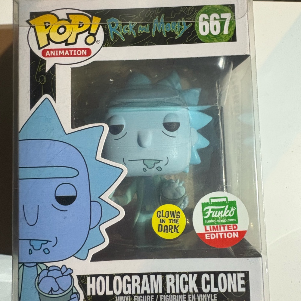 Funko Hologram Rick Clone - Blue and Green